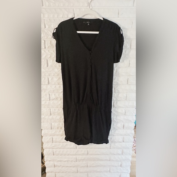 Express Pants - Express Short Sleeve Black Romper